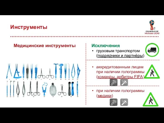 Инструменты Исключения грузовым транспортом (подрядчики и партнёры) аккредитованным лицам при