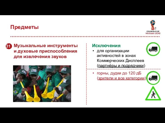 Предметы Исключения для организации активностей в зонах Коммерческих Дисплеев (партнёры