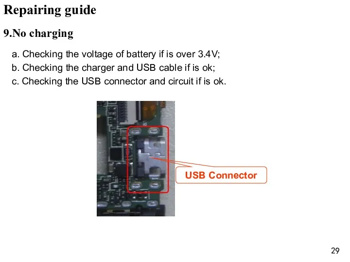 a. Checking the voltage of battery if is over 3.4V;