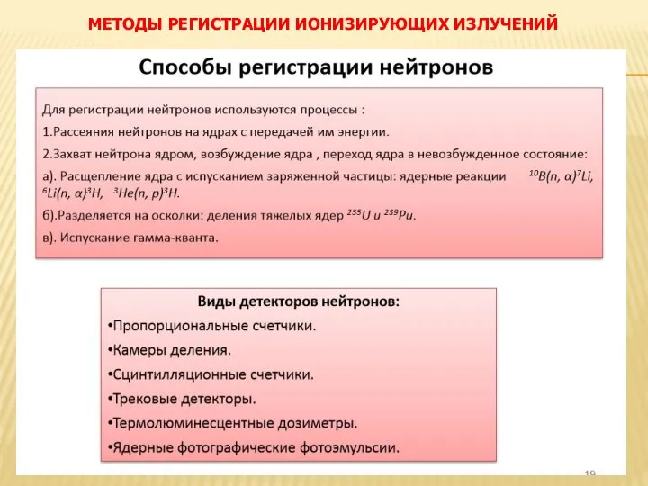 МЕТОДЫ РЕГИСТРАЦИИ ИОНИЗИРУЮЩИХ ИЗЛУЧЕНИЙ