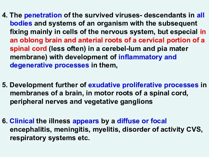 4. The penetration of the survived viruses- descendants in all