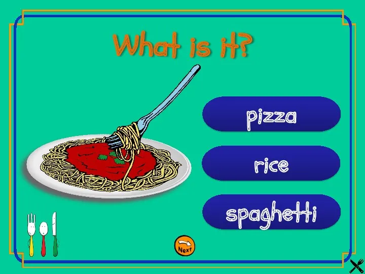 spaghetti rice pizza What is it?