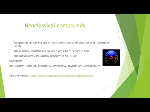 Neoclassical compounds Compounds containing one or more constituents of classical