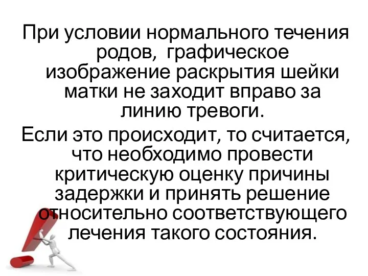 При условии нормального течения родов, графическое изображение раскрытия шейки матки