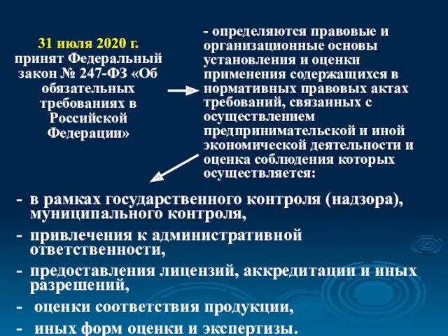 31 июля 2020 г. принят Федеральный закон № 247-ФЗ «Об