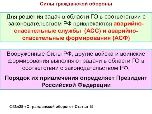 Вооруженные Силы РФ, другие войска и воинские формирования выполняют задачи