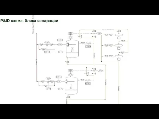 P&ID схема, блока сепарации