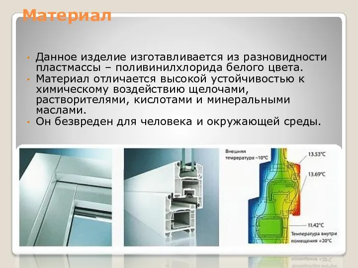 Материал Данное изделие изготавливается из разновидности пластмассы – поливинилхлорида белого