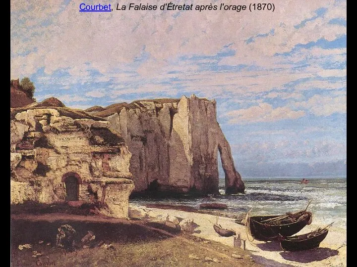 Courbet, La Falaise d'Étretat après l'orage (1870)