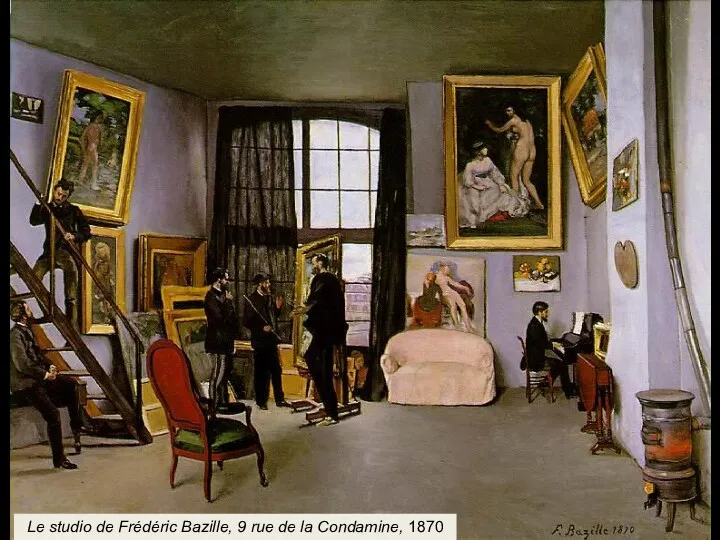 Le studio de Frédéric Bazille, 9 rue de la Condamine, 1870