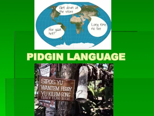 PIDGIN LANGUAGE