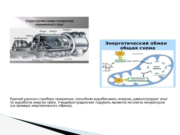 Краткий рассказ о приборе генераторе, способном вырабатывать энергию, демонстрируют опыт