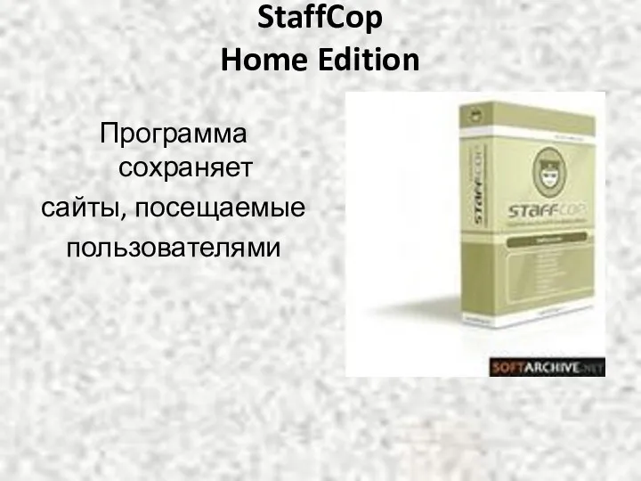 StaffCop Home Edition Программа сохраняет сайты, посещаемые пользователями