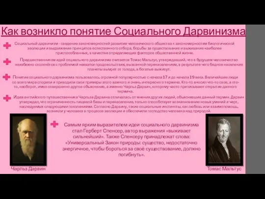 Как возникло понятие Социального Дарвинизма Понятие социального дарвинизма пользовалось огромной