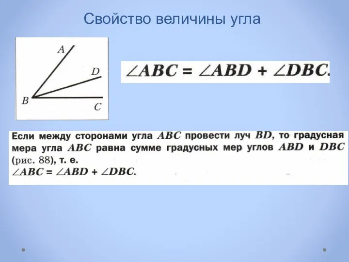 Свойство величины угла