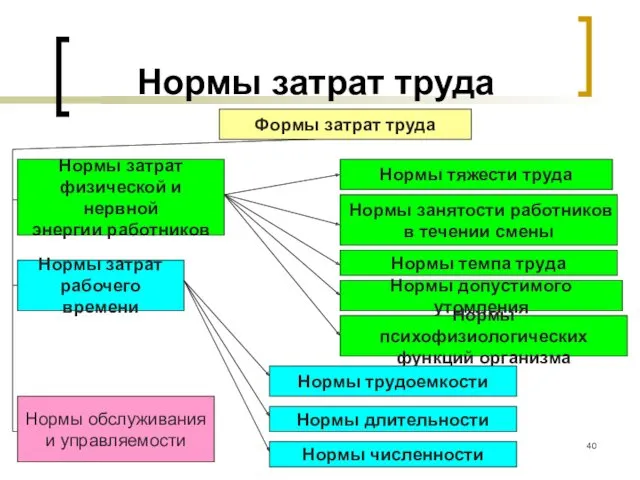 Нормы затрат труда Формы затрат труда Нормы затрат физической и