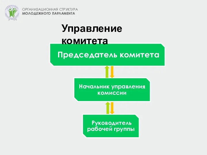 ОРГАНИЗАЦИОННАЯ СТРУКТУРА МОЛОДЕЖНОГО ПАРЛАМЕНТА Управление комитета