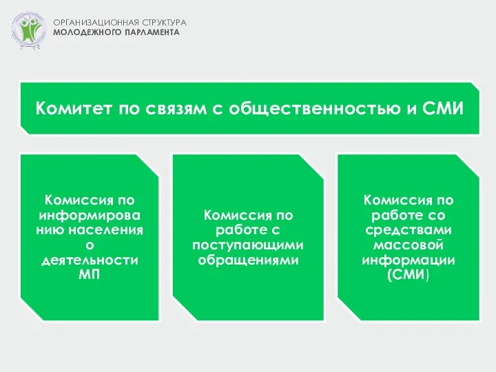 ОРГАНИЗАЦИОННАЯ СТРУКТУРА МОЛОДЕЖНОГО ПАРЛАМЕНТА