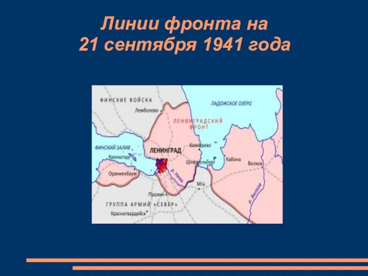 Линии фронта на 21 сентября 1941 года