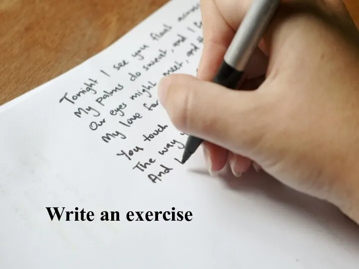 Write an exercise