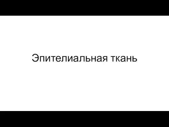 Эпителиальная ткань