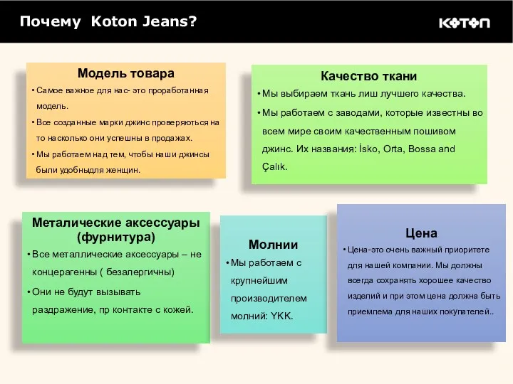 Почему Koton Jeans?