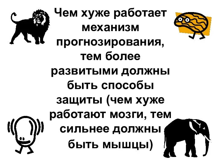 Чем хуже работает механизм прогнозирования, тем более развитыми должны быть