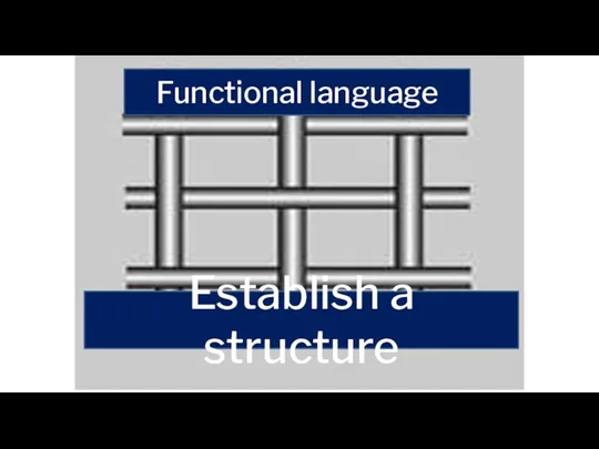 Functional language Establish a structure