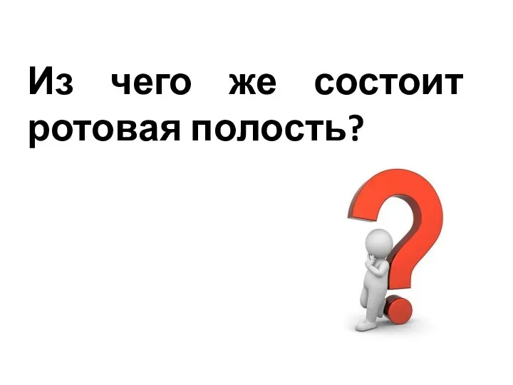 Из чего же состоит ротовая полость?