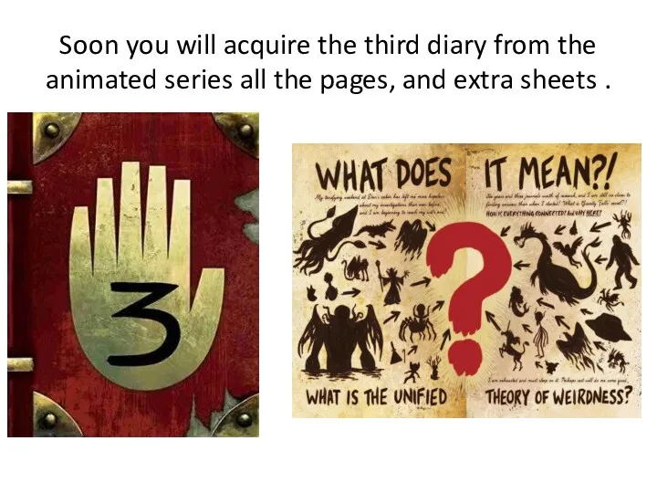 Soon you will acquire the third diary from the animated