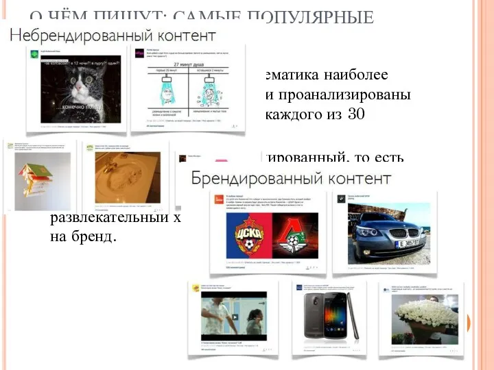 О ЧЁМ ПИШУТ: САМЫЕ ПОПУЛЯРНЫЕ ПОСТЫ Для определения того, какая