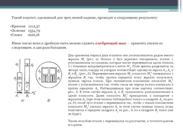 Такой подсчет, сделанный для трех линий кадмия, проводит к следующему