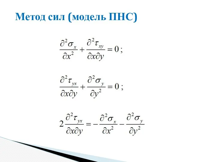 Метод сил (модель ПНС)