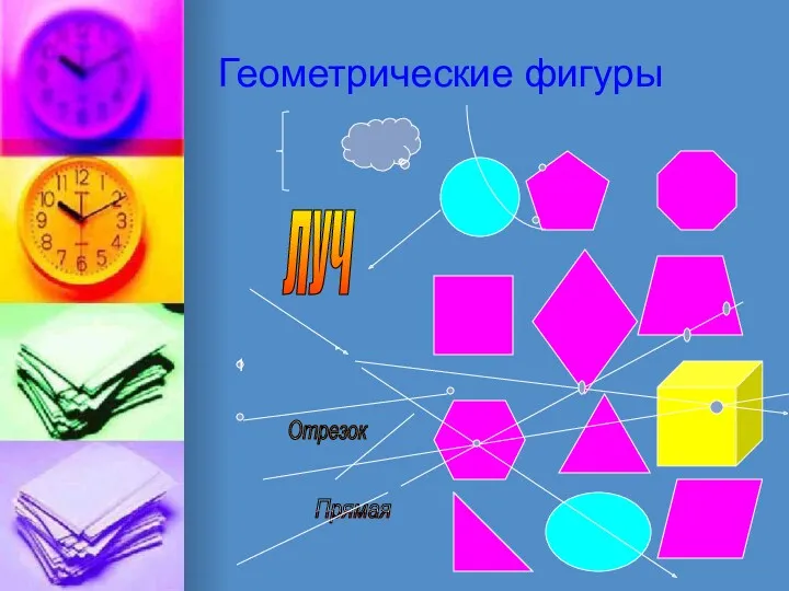 1 Геометрические фигуры ЛУЧ Отрезок Прямая