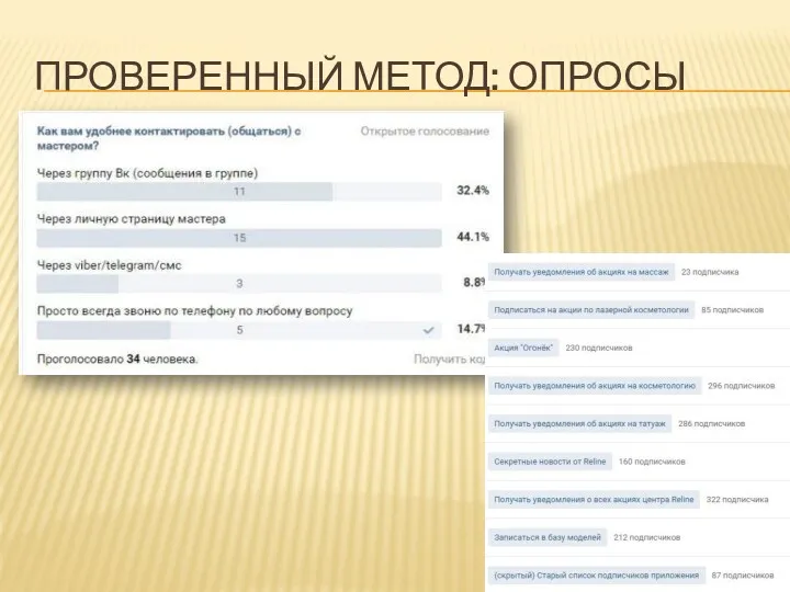 ПРОВЕРЕННЫЙ МЕТОД: ОПРОСЫ