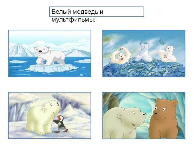 Белый медведь и мультфильмы: