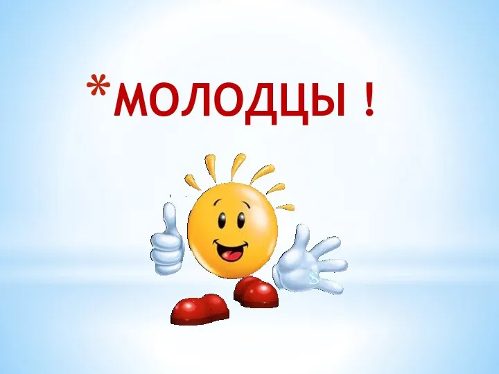 МОЛОДЦЫ !