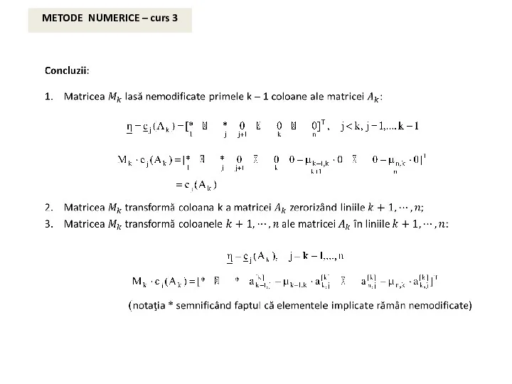 METODE NUMERICE – curs 3