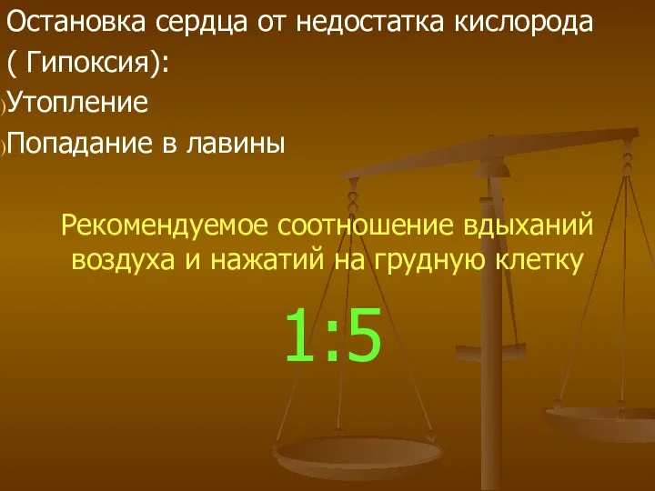 Остановка сердца от недостатка кислорода ( Гипоксия): Утопление Попадание в