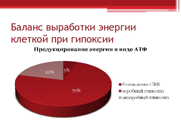 Баланс выработки энергии клеткой при гипоксии