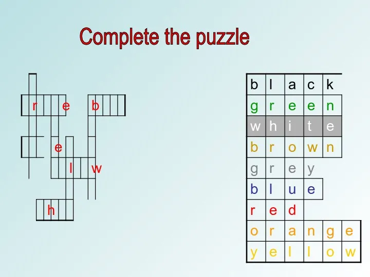 Complete the puzzle