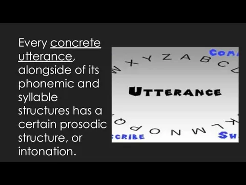 Every concrete utterance, alongside of its phonemic and syllable structures