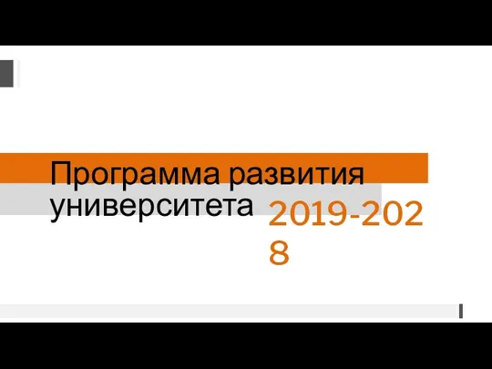 Программа развития университета 2019-2028