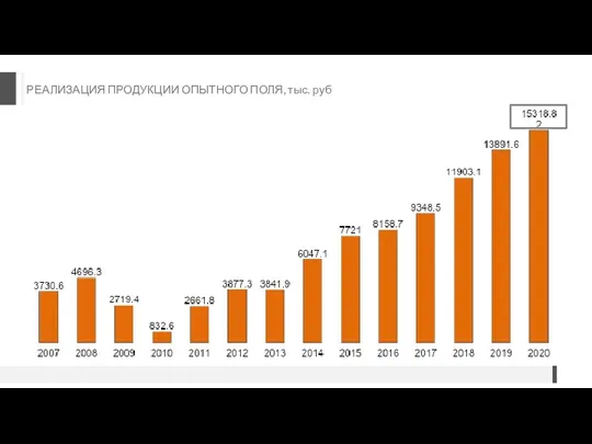 РЕАЛИЗАЦИЯ ПРОДУКЦИИ ОПЫТНОГО ПОЛЯ, тыс. руб