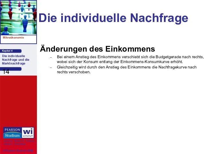 Die individuelle Nachfrage Änderungen des Einkommens Bei einem Anstieg des