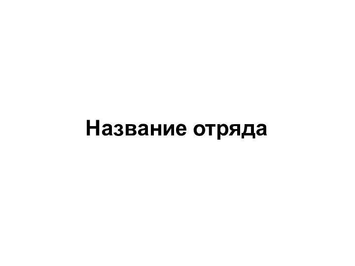 Название отряда