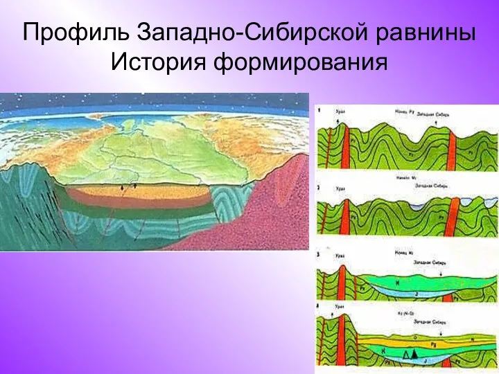 Профиль Западно-Сибирской равнины История формирования