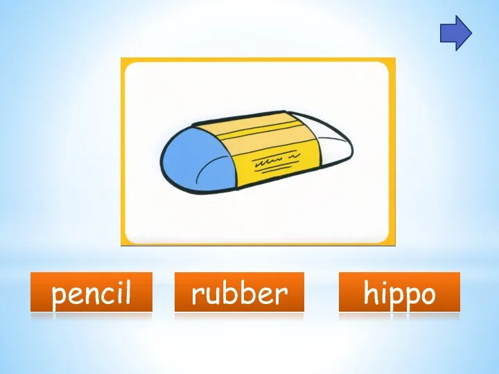 pencil rubber hippo