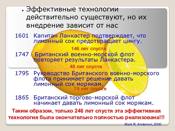 Эффективные технологии действительно существуют, но их внедрение зависит от нас 1601 Капитан Ланкастер