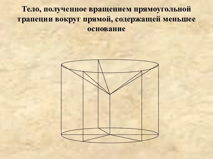 Тело, полученное вращением прямоугольной трапеции вокруг прямой, содержащей меньшее основание